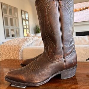 Frye Dark Brown Western Boots